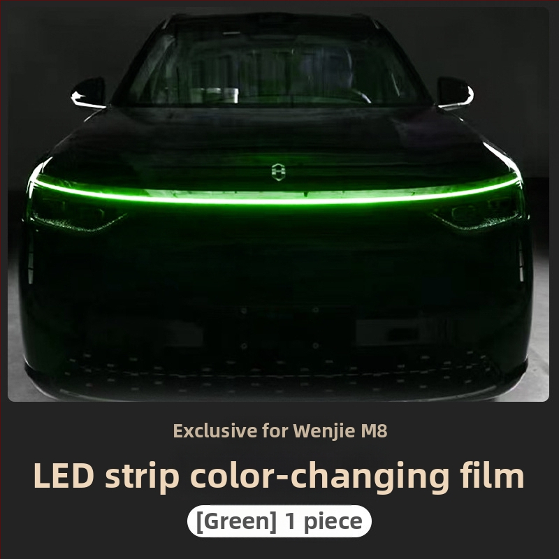 Wenjie M8 LED traka s filmom za promjenu boje za dnevne svjetle i svjetla automobila, crvena, plava i zelena, multikolor opcije, TPU dekorativni film