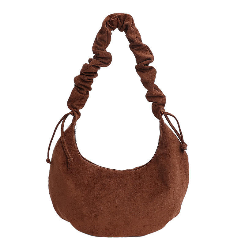 PU crossbody torba u stilu dumpling, zatvarač, poklopac, jednostruka naramenica, poliester podstava, unutarnji džep za telefon i kameru