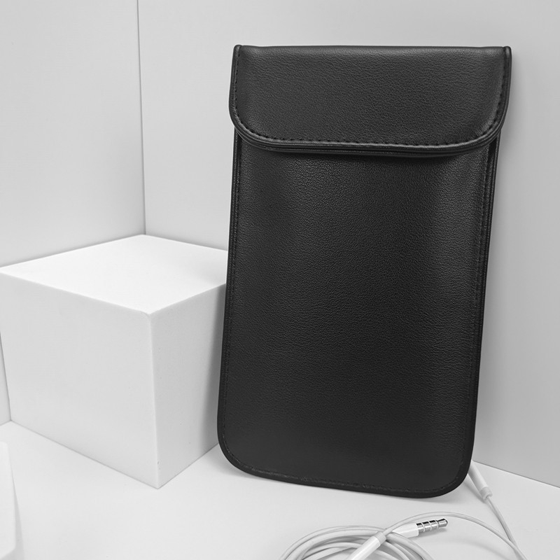 Mobiltelefon jelvédő taska, PU anyag, nano szigetelő bélés, varrott kivitel, testreszabható