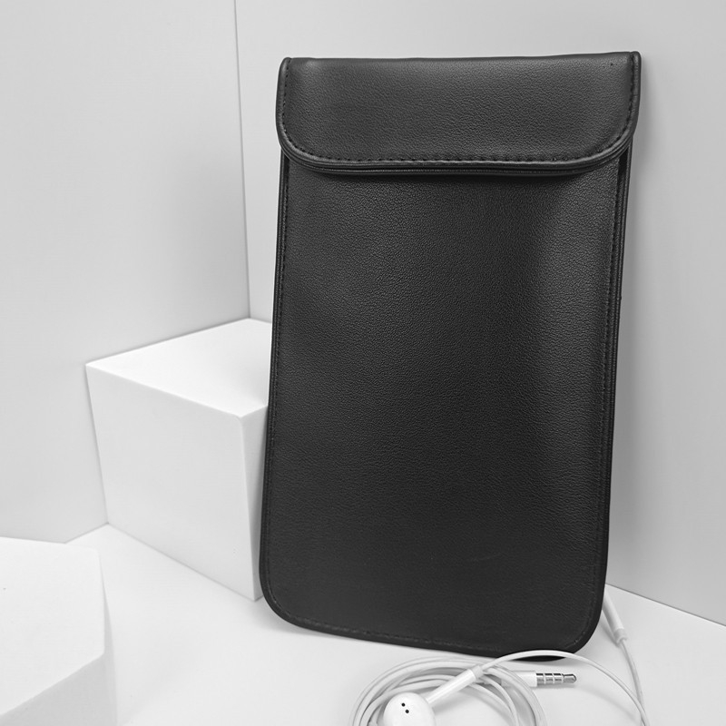 Mobiltelefon jelvédő taska, PU anyag, nano szigetelő bélés, varrott kivitel, testreszabható