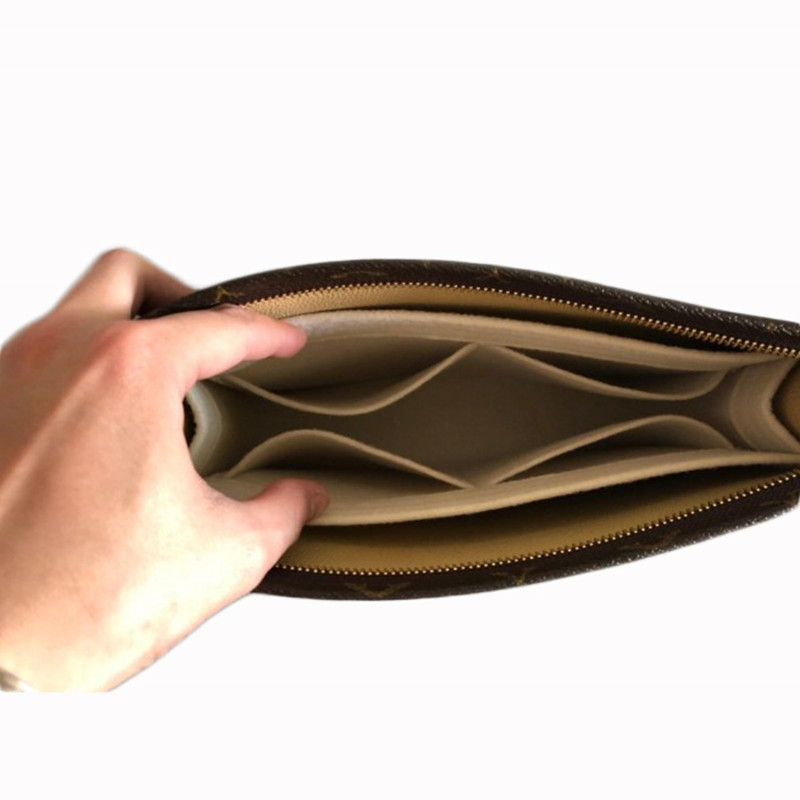 Torba za kozmetiku s filcovom podlogom, Hyuna Tweed stil, preuređena torbica za toaletne potrepštine, 19/26 cm