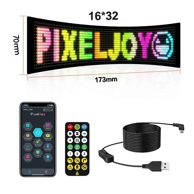 Elastīgs ārējais LED reklāmas ekrāns ar pilnkrāsu attēlu, P4 pikseļu soli, Sanan čips, 5V, Bluetooth atbalsts, sienas uzstādīšana.