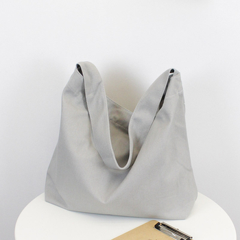 Чанта от канва за рамо в уличен стил, правоъгълна форма, магнитно закопчаване, джоб с цип