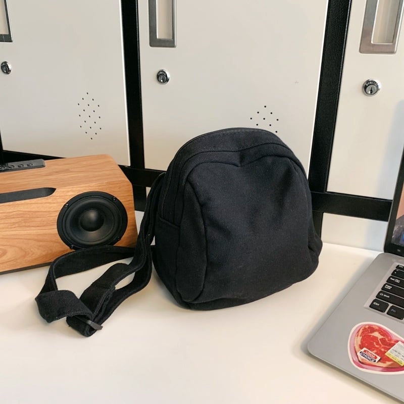 Vászonból készült shell táska, utcai stílusú, cipzárral és telefontartó rekesszel