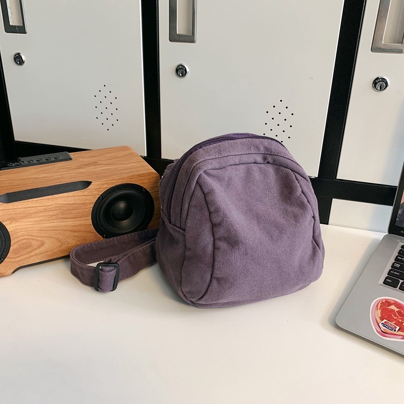 Vászonból készült shell táska, utcai stílusú, cipzárral és telefontartó rekesszel