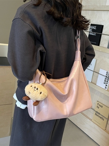 Delan Tote чанта от PU, урбан стил, междинен слой, вътрешен джоб с цип, подплата от полиестер