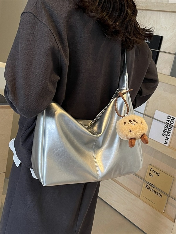 Delan Tote чанта от PU, урбан стил, междинен слой, вътрешен джоб с цип, подплата от полиестер