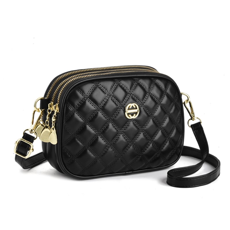 Ženska PU crossbody torba, mali kvadratni stil, zatvarač, poliester podstava, ovalni oblik
