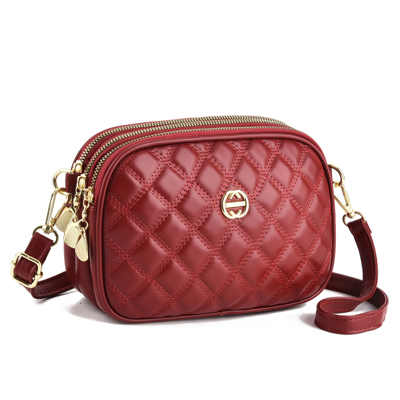 Ženska PU crossbody torba, mali kvadratni stil, zatvarač, poliester podstava, ovalni oblik