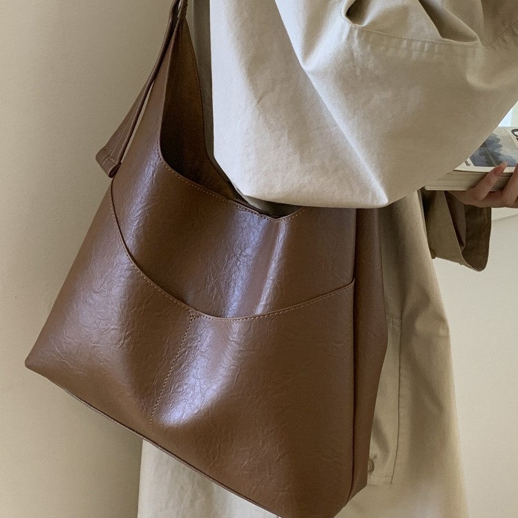 Tote чанта за жени – урбан стил, PU материя, вертикална квадратна форма, магнитно закопчаване, есен 2025