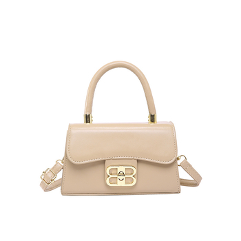 Кръстосана през рамо чанта от PU материал, хоризонтална квадратна форма, полиестерна подплата, закрито затваряне, вътрешен джоб с цип и джоб за мобилен телефон, единична презрамка, градски минималистичен стил, пролет 2025