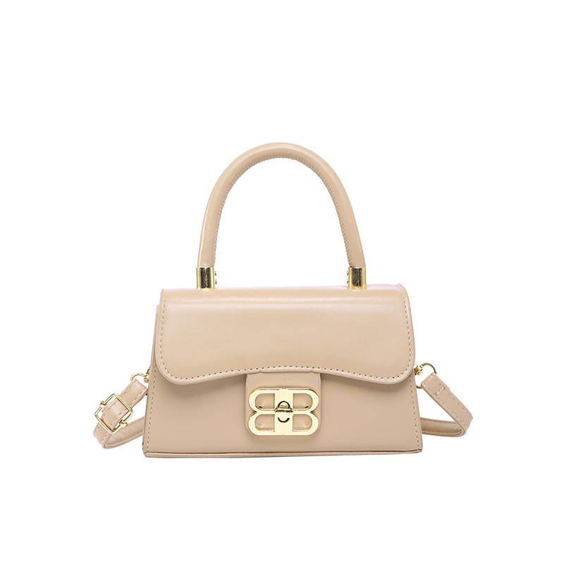 Кръстосана през рамо чанта от PU материал, хоризонтална квадратна форма, полиестерна подплата, закрито затваряне, вътрешен джоб с цип и джоб за мобилен телефон, единична презрамка, градски минималистичен стил, пролет 2025