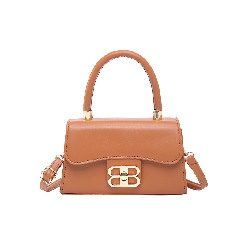 Кръстосана през рамо чанта от PU материал, хоризонтална квадратна форма, полиестерна подплата, закрито затваряне, вътрешен джоб с цип и джоб за мобилен телефон, единична презрамка, градски минималистичен стил, пролет 2025