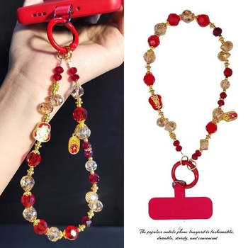 Ručný zliatinový reťazec na mobil s príveskom zverokruhu, prívesok na tašku a kľúčenka