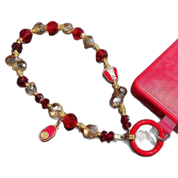 Ručný zliatinový reťazec na mobil s príveskom zverokruhu, prívesok na tašku a kľúčenka