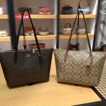 PVC дамска Tote чанта за рамо с принт, хоризонтална квадратна форма, горно затваряне с цип, подплата полиестер