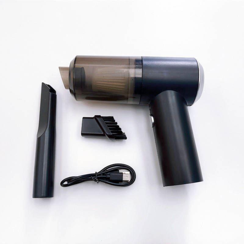 Aspirator mini pentru mașină, fără fir, portabil, alimentare USB, baterie încorporată 501–800 mAh, aspirație 2100–3000 Pa, zgomot sub 36 dB