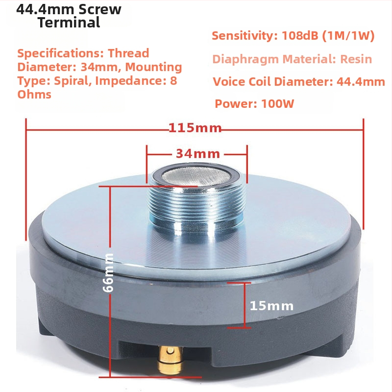 Horn augšfrekvenču vadītājs ar skrūvju stiprinājumu, 25 kodolu / 34 kodolu / 44 kodolu, skatuves skaļruņiem