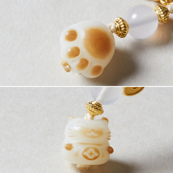 Mobiltelefon medál szénhez égetett Bodhi gyökérrel, macska karma talizmán, uniszex dekorat medál a táskára