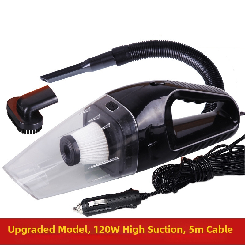 Прахосмукачка за автомобил Town Head, мокро и сухо почистване, 120W, 12V, всмукване 1800 Па, кабел 3 м