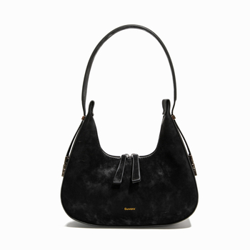 Дамска подмишникова чанта — урбан стил, PU материал, хоризонтална квадратна форма, цип, вътрешен джоб за документи