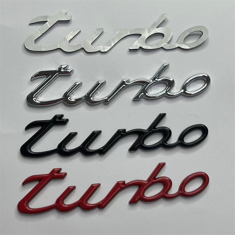 Chuangya naljepnica za karoseriju od cinkovog legura TURBO, s ljepilom