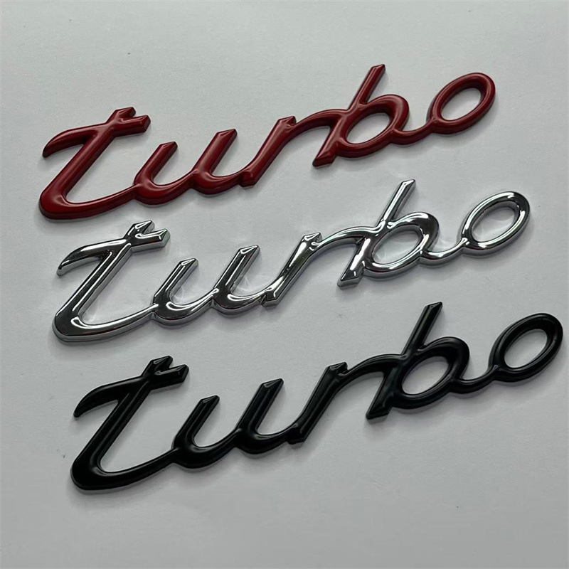 Chuangya naljepnica za karoseriju od cinkovog legura TURBO, s ljepilom