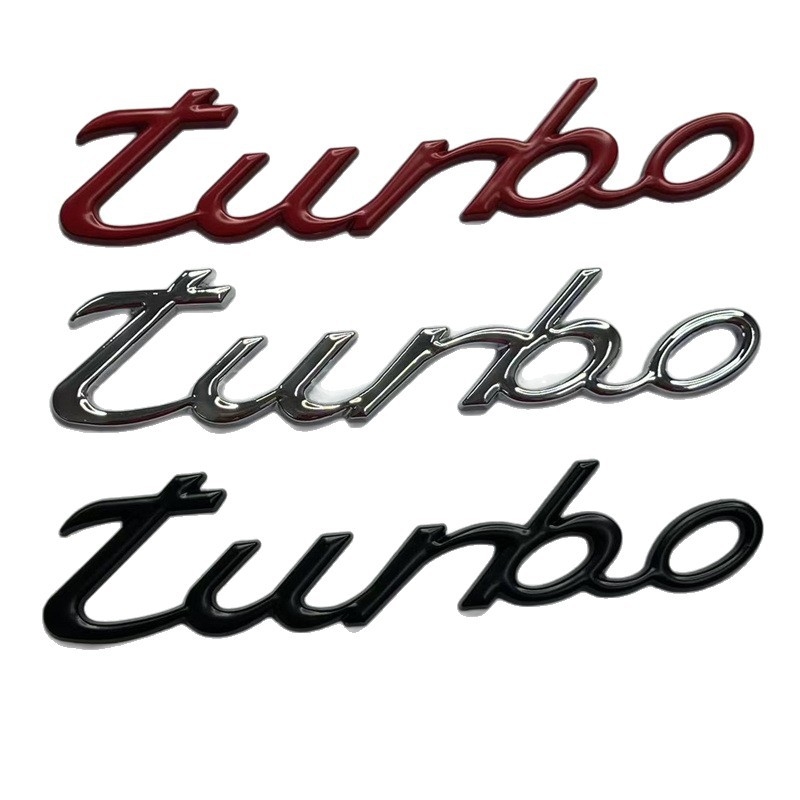Chuangya naljepnica za karoseriju od cinkovog legura TURBO, s ljepilom