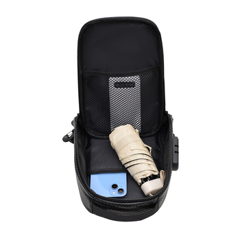 Geantă de piept pentru bărbați cu carcasă rigidă, material PU, stil urban minimalist, rezistent la uzură