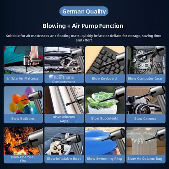 Автомобилен вакуум за почистване - безчетков мотор, силно всмукване (7.4V; 100W; 11000Pa; безжичен)