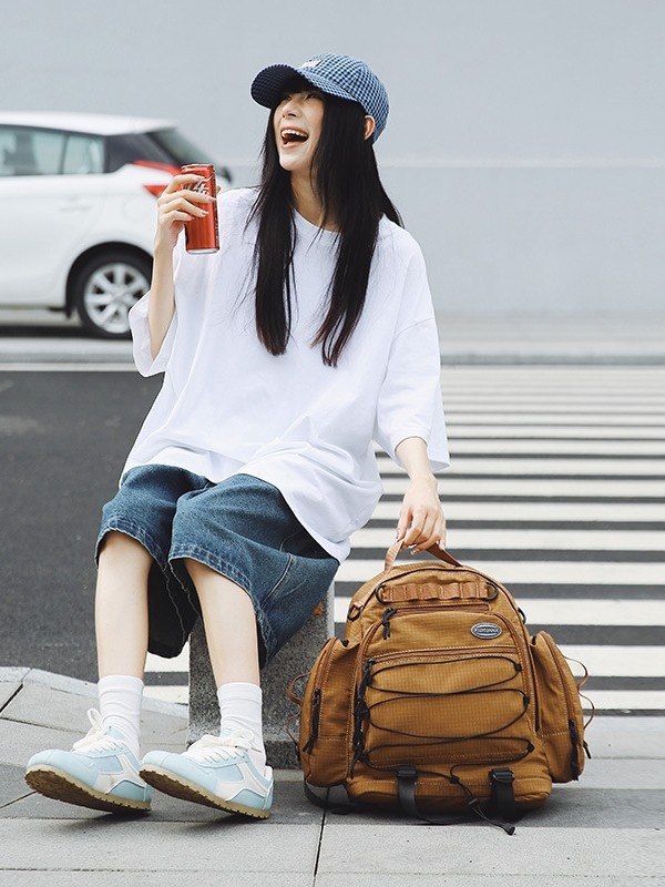 Раница за пътуване в стил гора, унисекс, водоустойчива Oxford материя, съвместима с 14-инчов лаптоп, презрамки с въздушна подложка