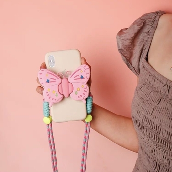 Zirui telefonnyaklánc, unisex, nylonból kötött, PP kötél és fém csat