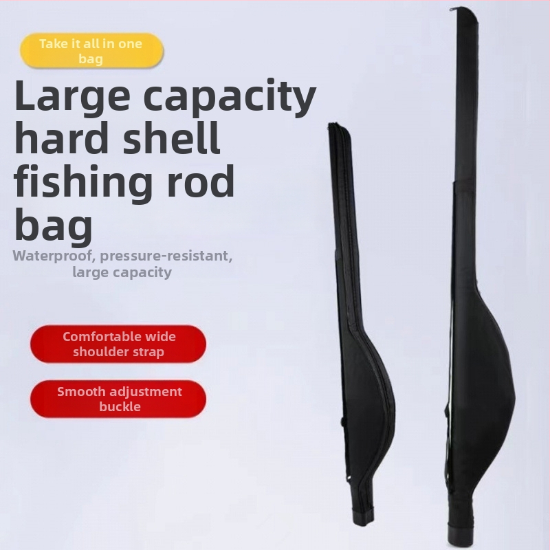 PVC taška na prúty na ryby, veľká kapacita, cez rameno alebo ako batoh, odnímateľný priestor na navijak
