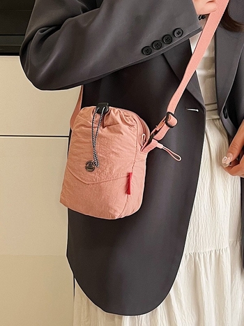 Unisex torba za telefon od najlona preko ramena, vertikalni kvadratni oblik, zatvarač, poliester podstava, unutarnji džep sa zatvaračem i džep za telefon