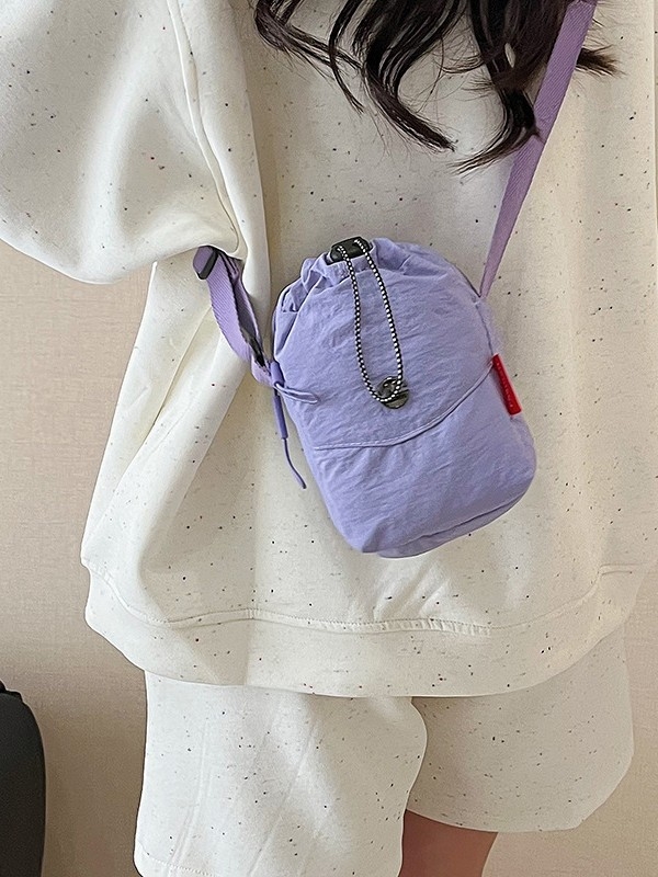 Unisex torba za telefon od najlona preko ramena, vertikalni kvadratni oblik, zatvarač, poliester podstava, unutarnji džep sa zatvaračem i džep za telefon