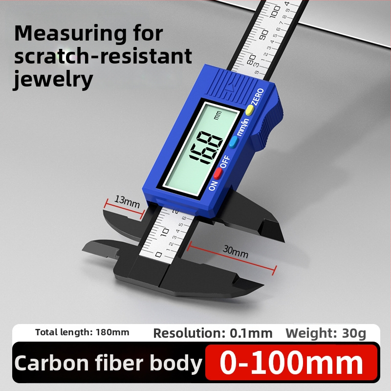 Vysoko presný digitálny posuvný meradlo, plastové mini 0–15 cm, pre šperky a remeslá
