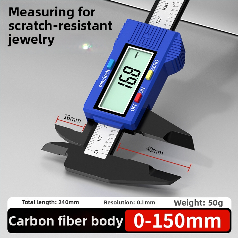 Vysoko presný digitálny posuvný meradlo, plastové mini 0–15 cm, pre šperky a remeslá