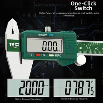 TUOSEN цифров калипер – висока прецизност, електронен дисплей, верниерова скала