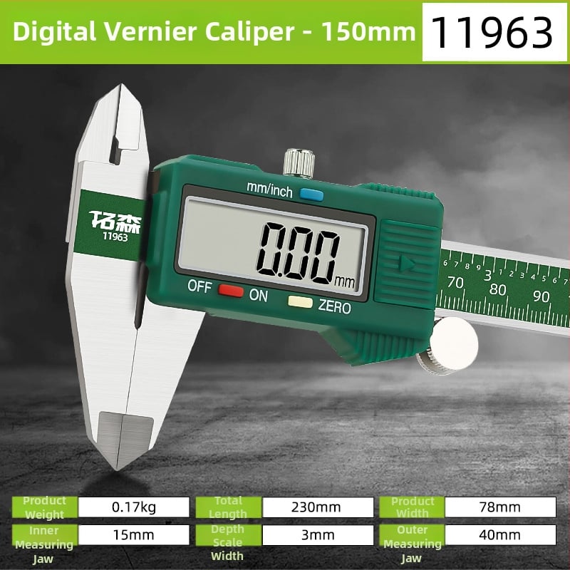 TUOSEN цифров калипер – висока прецизност, електронен дисплей, верниерова скала