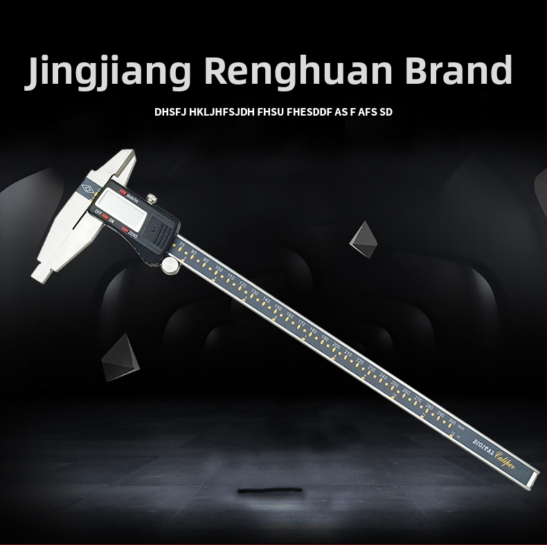 Digitálny posuvný meradlo 0-300 mm, horné a dolné čeľuste, dvojité vonkajšie čeľuste, meranie vnútorného a vonkajšieho priemeru