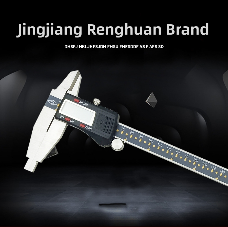Digitálny posuvný meradlo 0-300 mm, horné a dolné čeľuste, dvojité vonkajšie čeľuste, meranie vnútorného a vonkajšieho priemeru