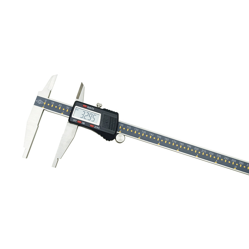 Digitálny posuvný meradlo 0-300 mm, horné a dolné čeľuste, dvojité vonkajšie čeľuste, meranie vnútorného a vonkajšieho priemeru