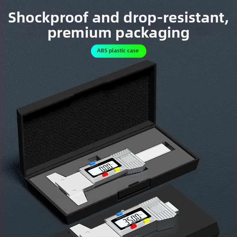 Digitālais riepas protektora dziļuma mērītājs ar elektronisku displeju riepas biezuma uzraudzībai