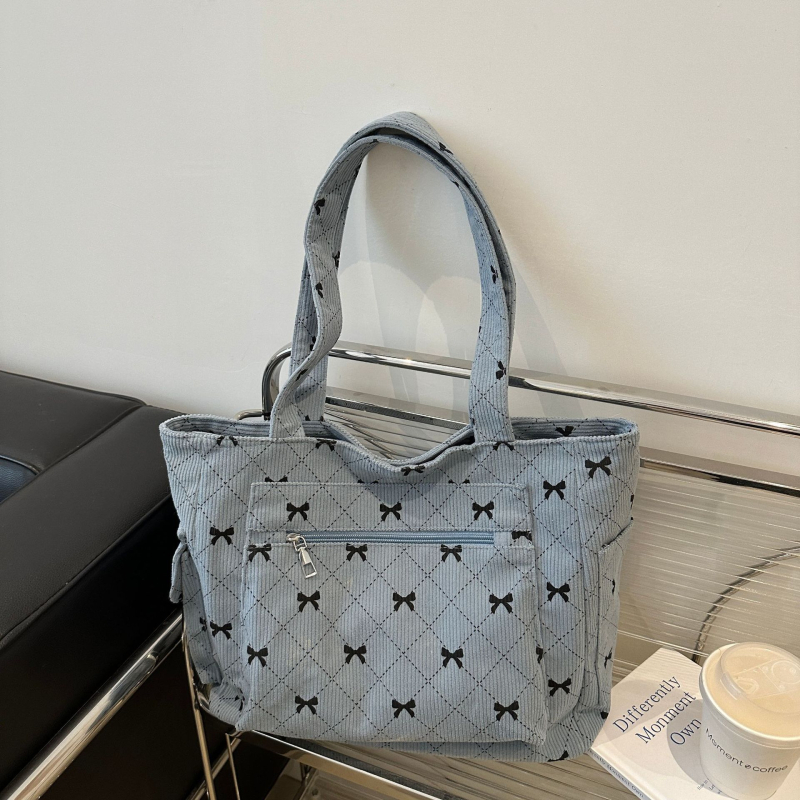 Torba Tote za pazuh - ulični stil, platno, vodoravni kvadratni oblik, zatvarač, poliester podstava