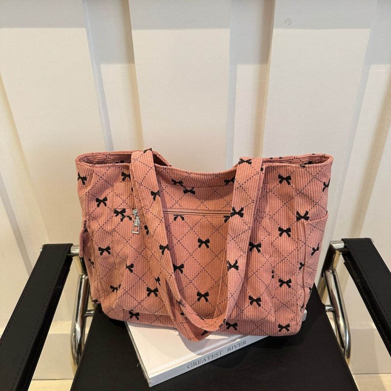 Torba Tote za pazuh - ulični stil, platno, vodoravni kvadratni oblik, zatvarač, poliester podstava