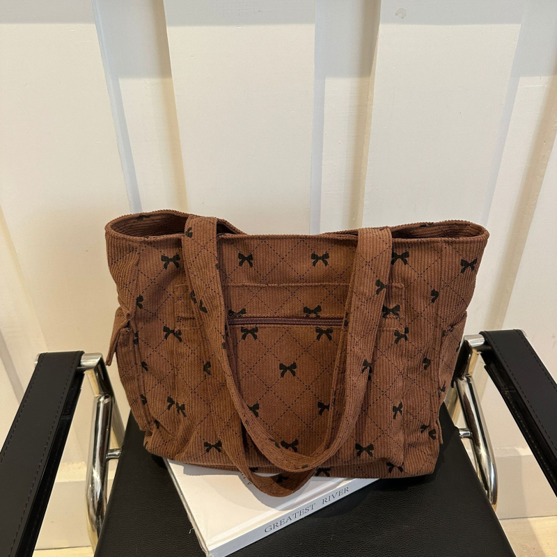Torba Tote za pazuh - ulični stil, platno, vodoravni kvadratni oblik, zatvarač, poliester podstava