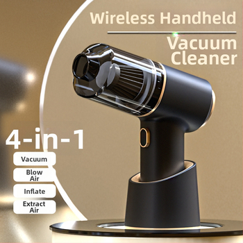 Преносим безжичен вакуум за кола и дом – мокро/сухо почистване, 6000Pa всмукване, 120W, 7.4V, зареждане, 45000 rpm
