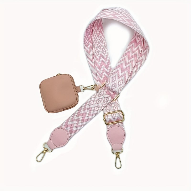 Λουρί τσάντας/ώμου από PU δέρμα, υφή Lithus, σχέδιο ρίγες, μειώνει το φορτίο στον ώμο, καλοκαίρι 2023