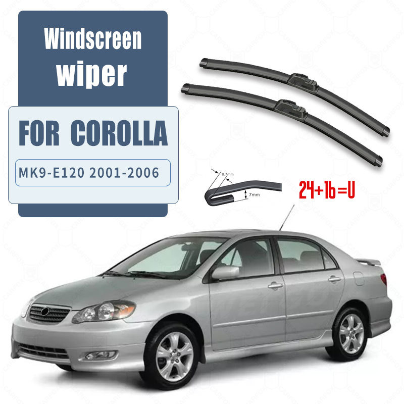 Zadnji bezokvirni brisač za Toyota Corolla, serija Clean, ABS + guma