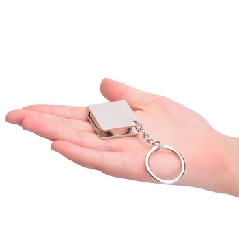 JC-1 Метална рулетка с квадратно правило и ключодържател, цинков сплав, 1,5 м